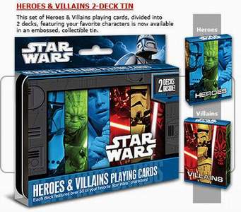 Heroes & Villains 2-deck Tin